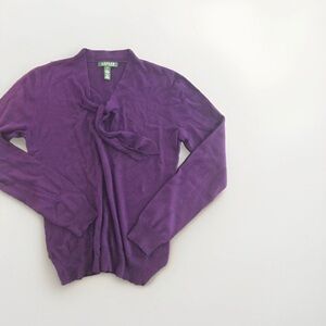 Ralph Lauren Purple Women's pullover Silk & Cashmere size medium